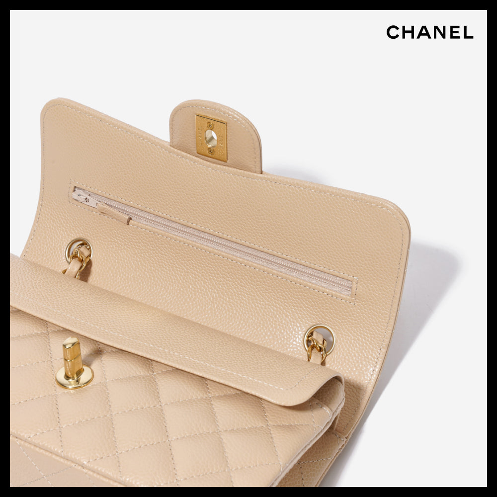 【CHANEL】Small Classic Handbag Grained Calfskin