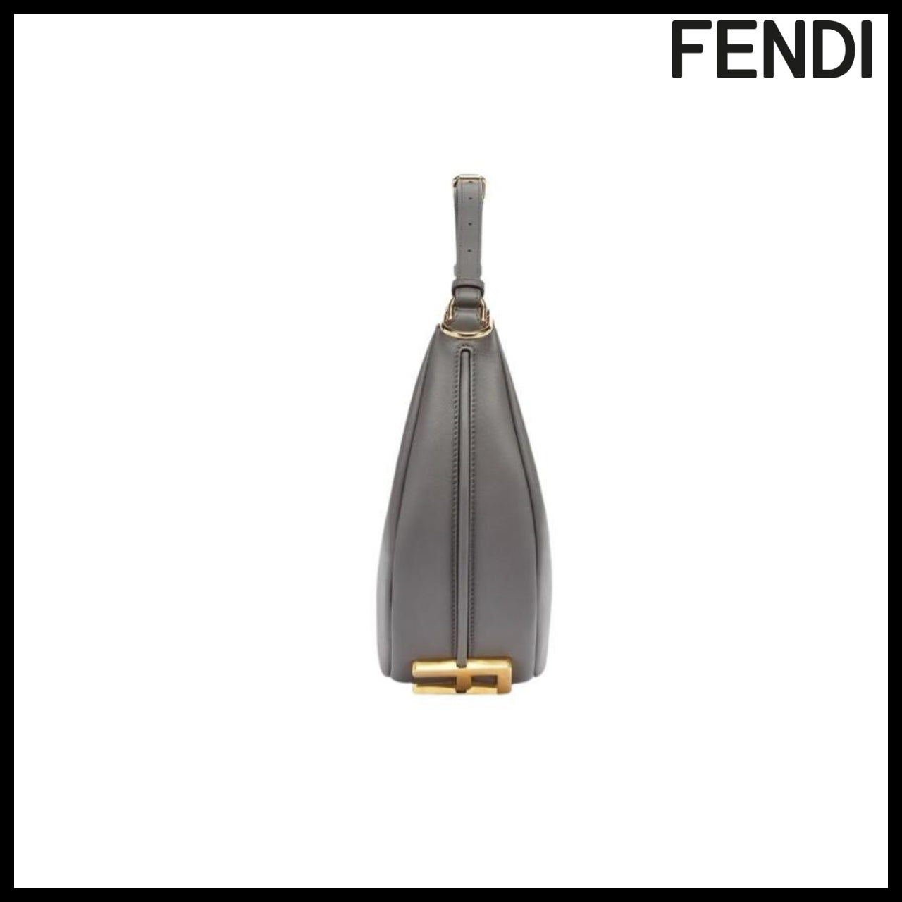 【FENDI】Fendigraphy Small Bag Leather Dark Gray