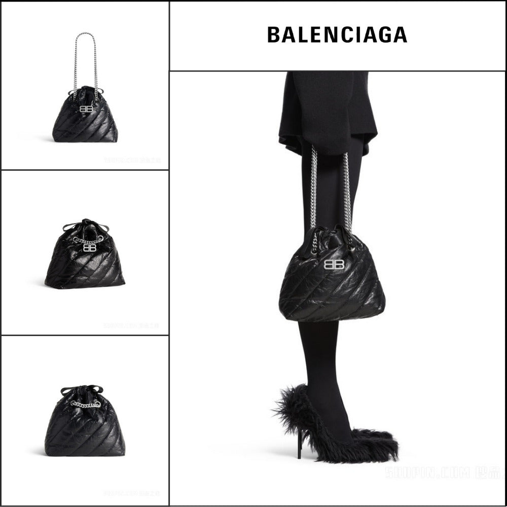 【BALENCIAGA】Crush Small Tote Bag Quilted