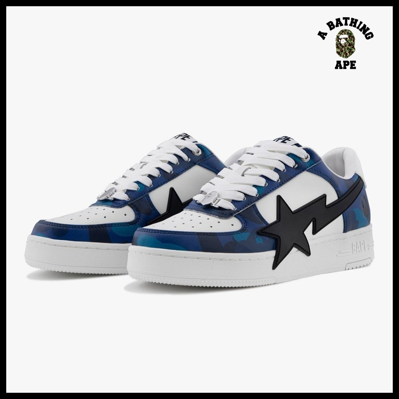 【A BATHING APE】Bape Star OS Blue Sneakers