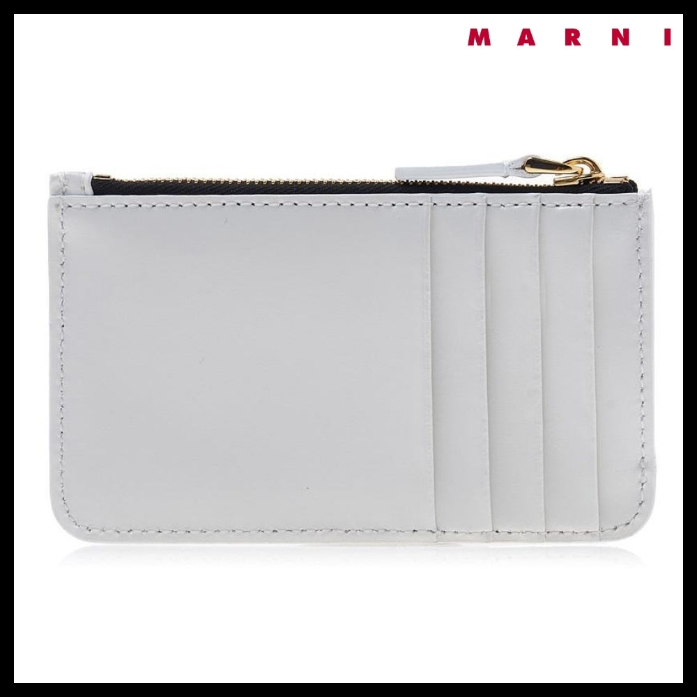 【MARNI】Logo Leather Card Holder