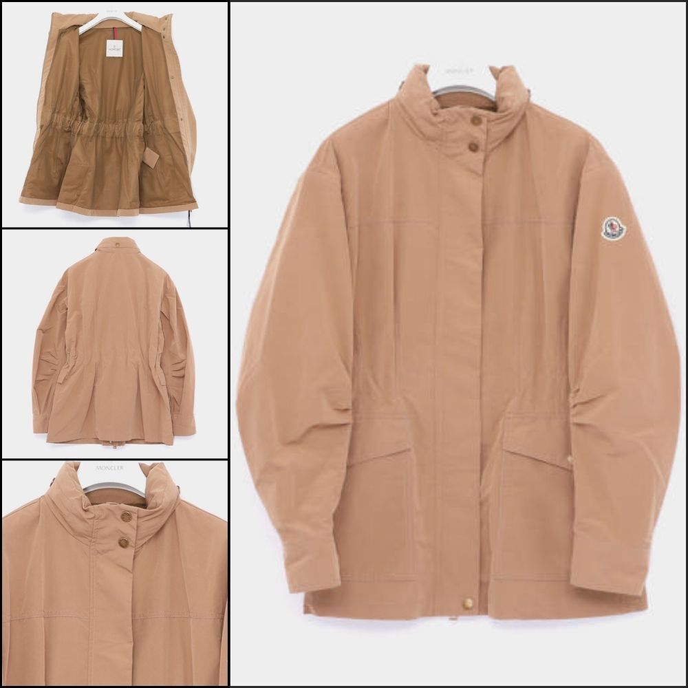 【MONCLER】Patch logo hidden hood windbreaker jacket