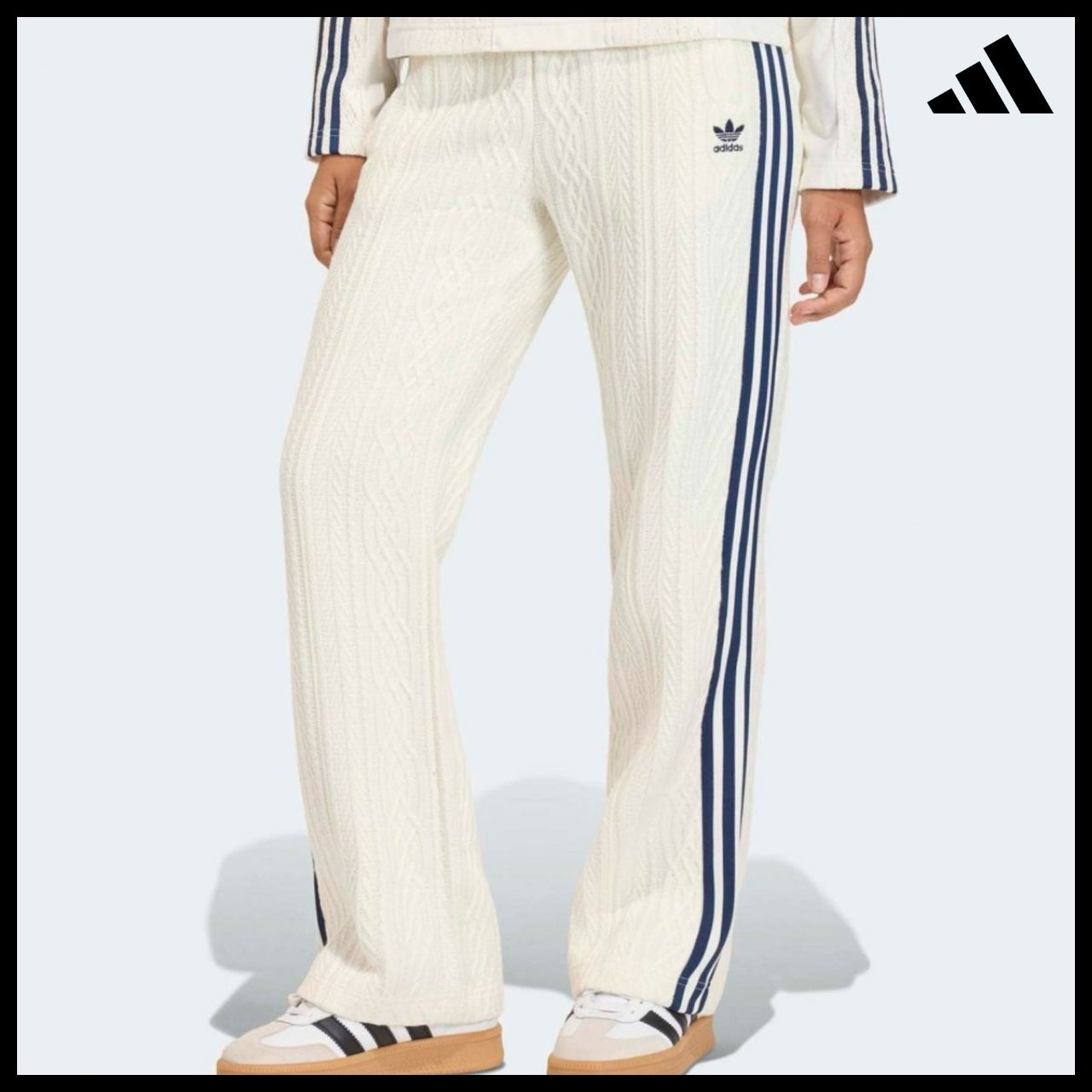 【ADIDAS】Knit Beckenbauer White Track Pants