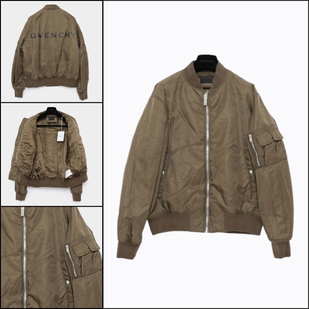 【GIVENCHY】Back logo classic nylon bomber jacket