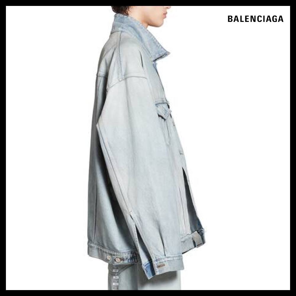 ★BALENCIAGAアウトレット セール ★DENIM SIZE STICKER JACKET