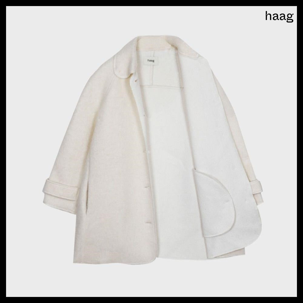 【HAAG】A Coat Cardigan Ivory