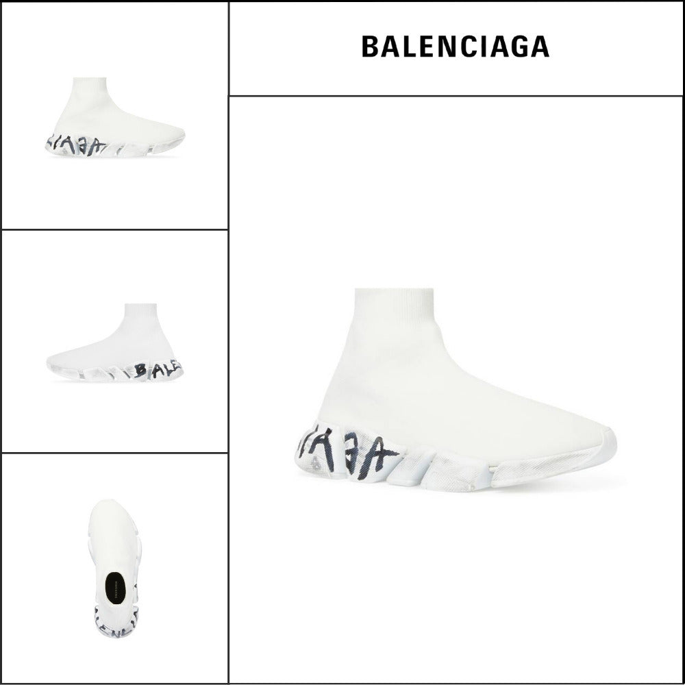 【BALENCIAGA】Speed 2.0 Graffiti Recycled Knit Sneaker