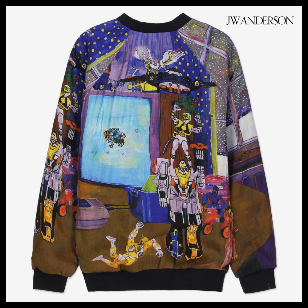 【J W ANDERSON】Printed Layered Sweatshirt Blue