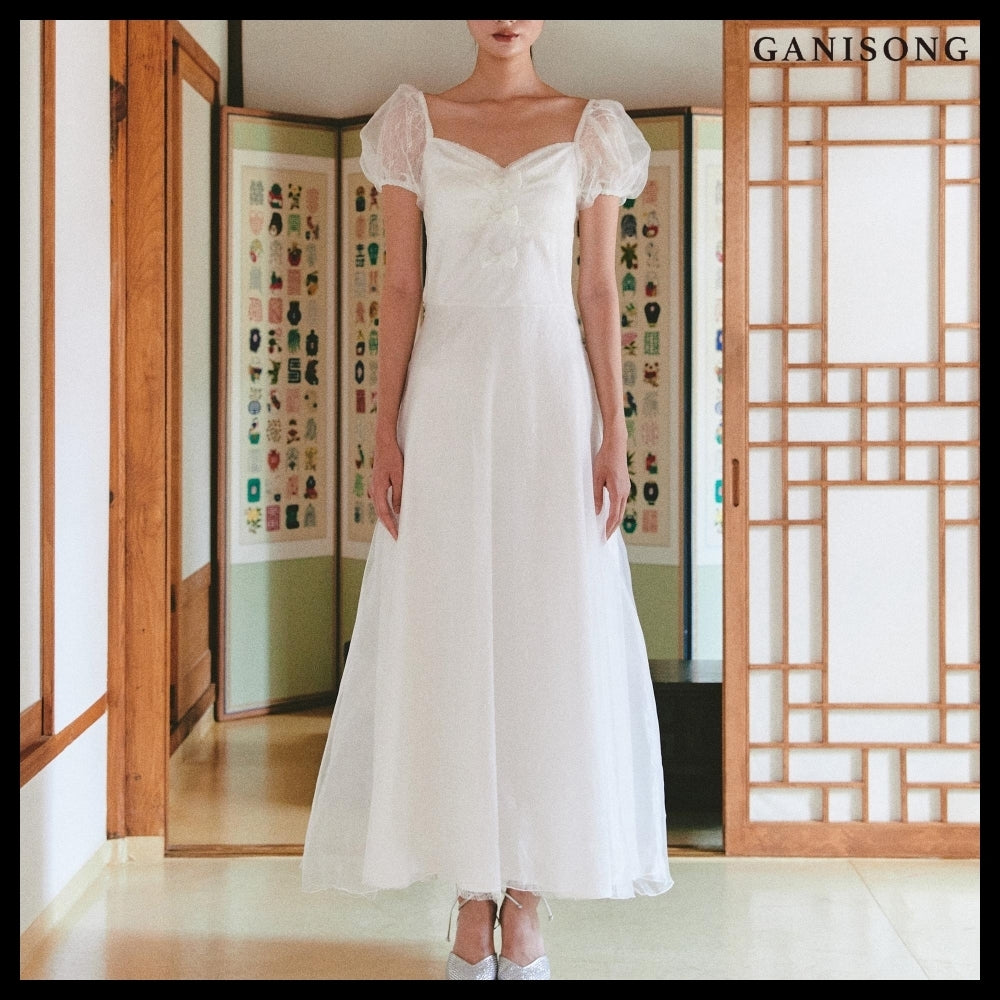 【GANISONG】Bridal Celia Dress White