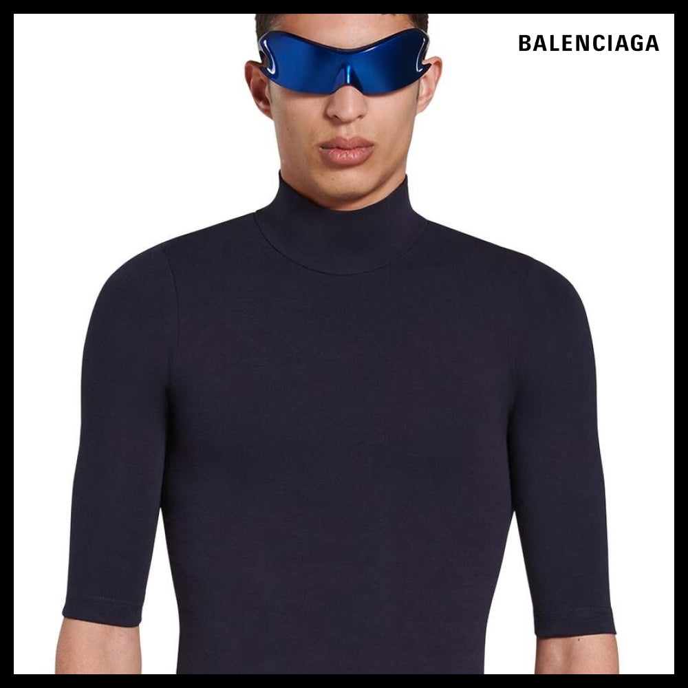 【BALENCIAGA】3B Sports Icon Fitted Long Sleeve Turtleneck