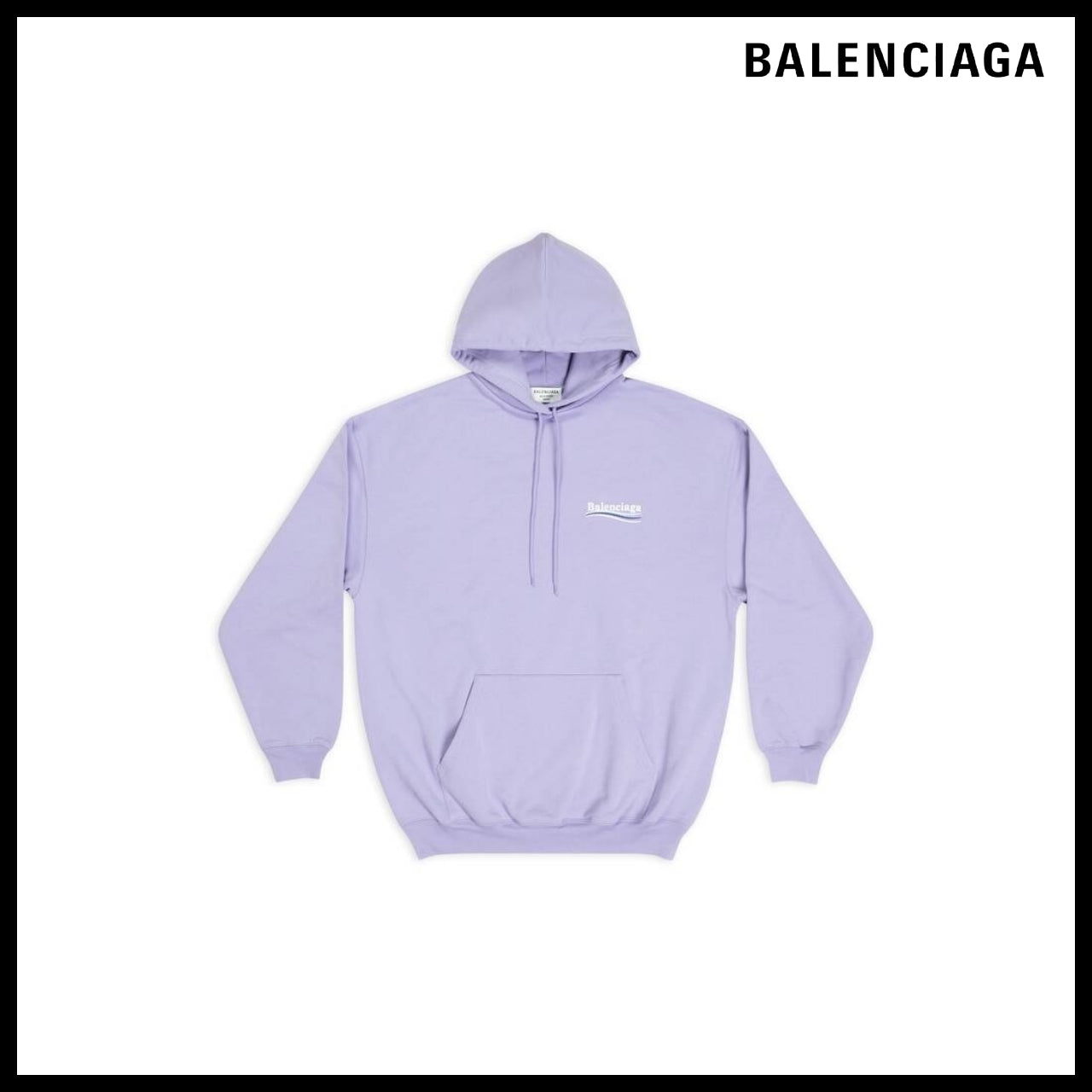 【BALENCIAGA】Political Campaign Hoodie Medium Fit Purple