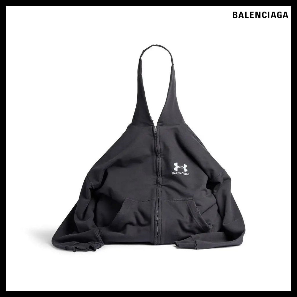 【BALENCIAGA】Under Armour Hoodie Bag in Black