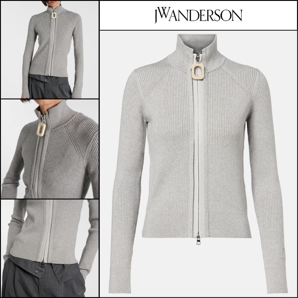 【JW Anderson】Embroidered cotton-blend cardigan