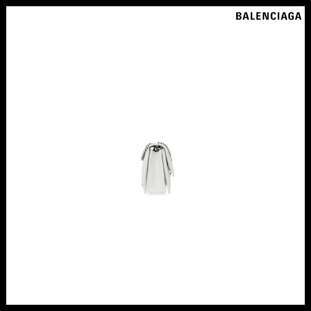 【BALENCIAGA】Crush XS Chain Bag Quilted White