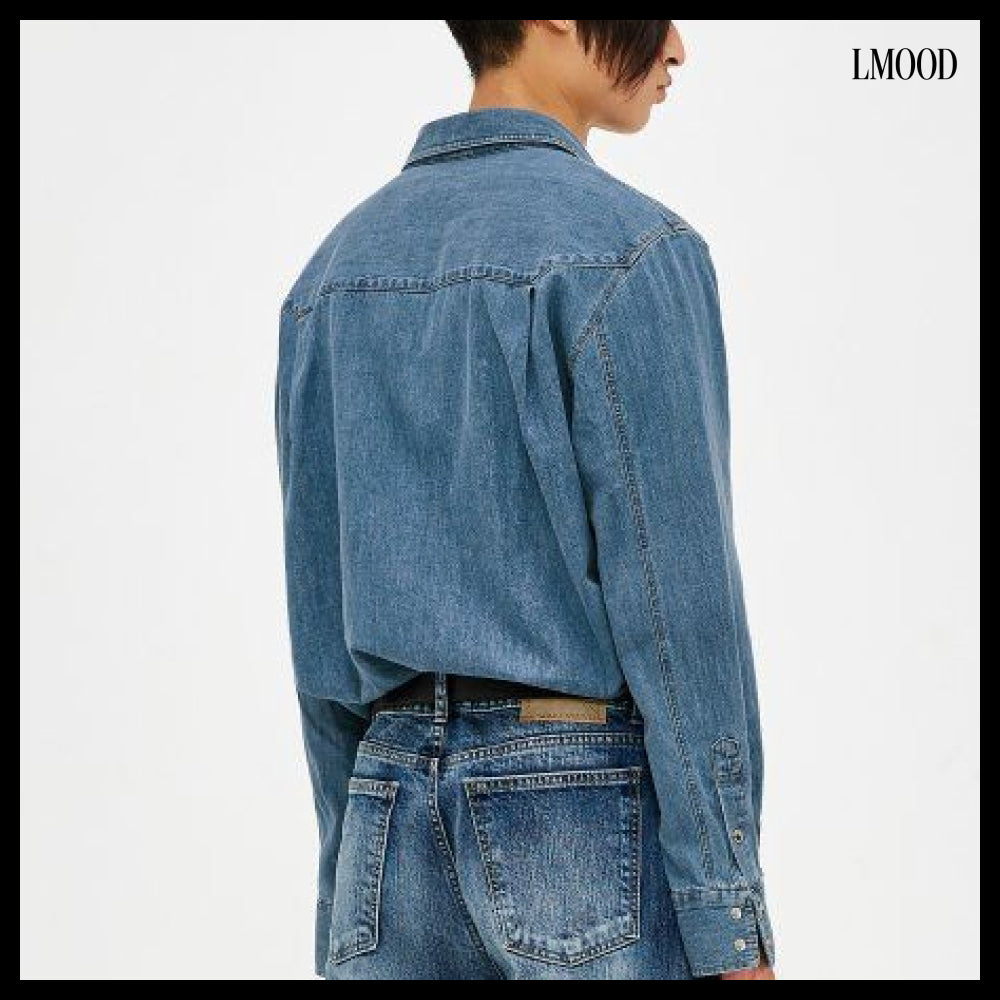 【LMOOD】Terry Denim Shirt 2 Colors