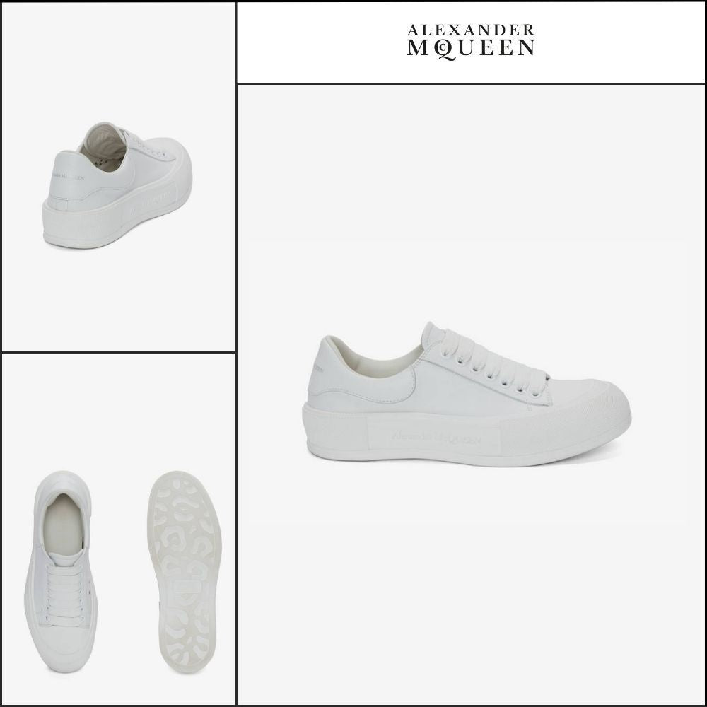 【Alexander Mcqueen】Women’s Deck Lace-Up Plimsoll Optic Wh