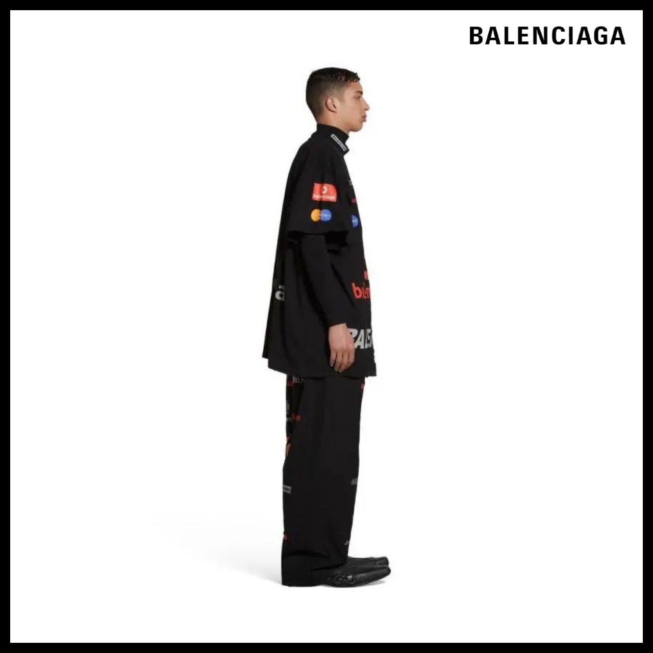 【BALENCIAGA】Top League T-Shirt Oversized Black