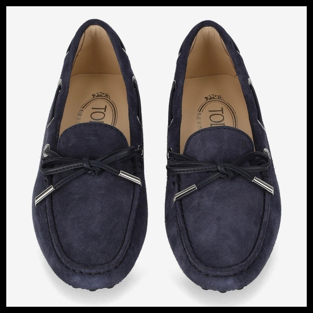 【TOD'S】Gommino Suede Driving Loafers Navy