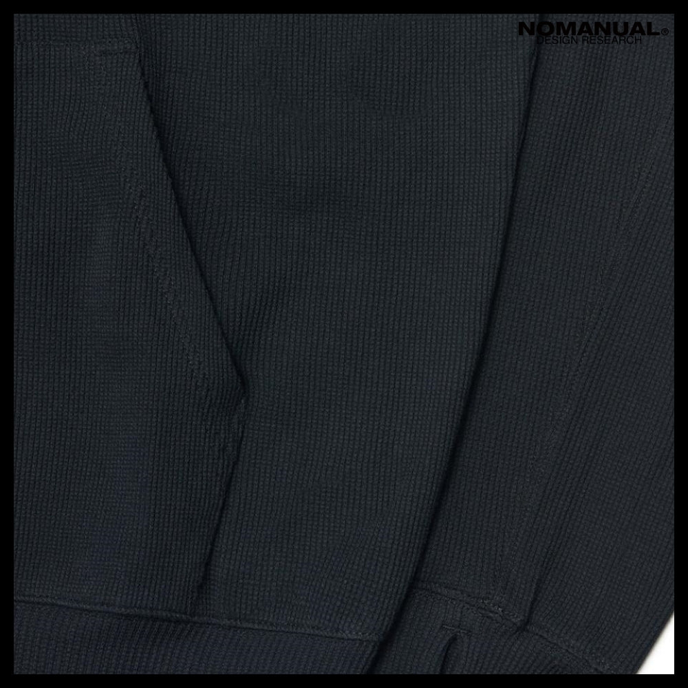 【NOMANUAL】NM WAFFLE HOODED ZIP UP 2 Colors
