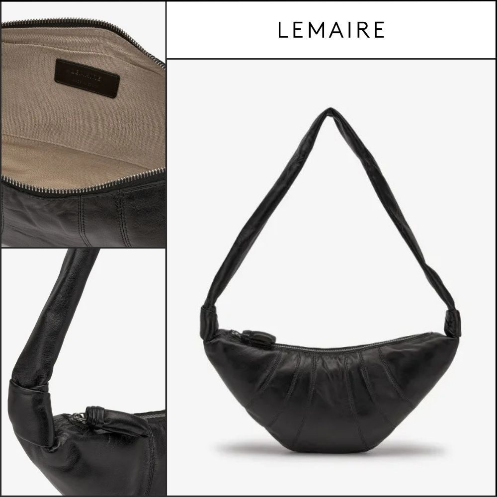 【LEMAIRE】Medium Soft Nappa Croissant Shoulder Bag Black