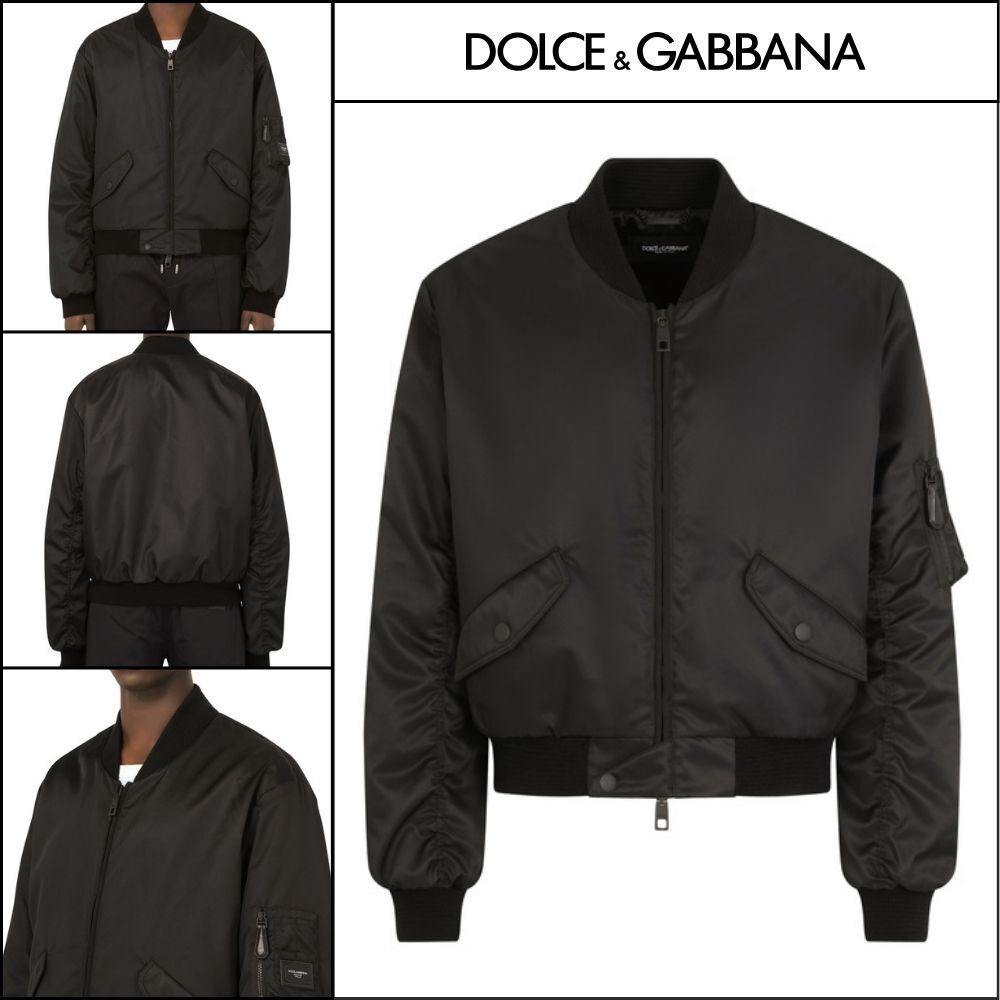 【Dolce & Gabbana】NYLON JACKET WITH BRANDED PLATE