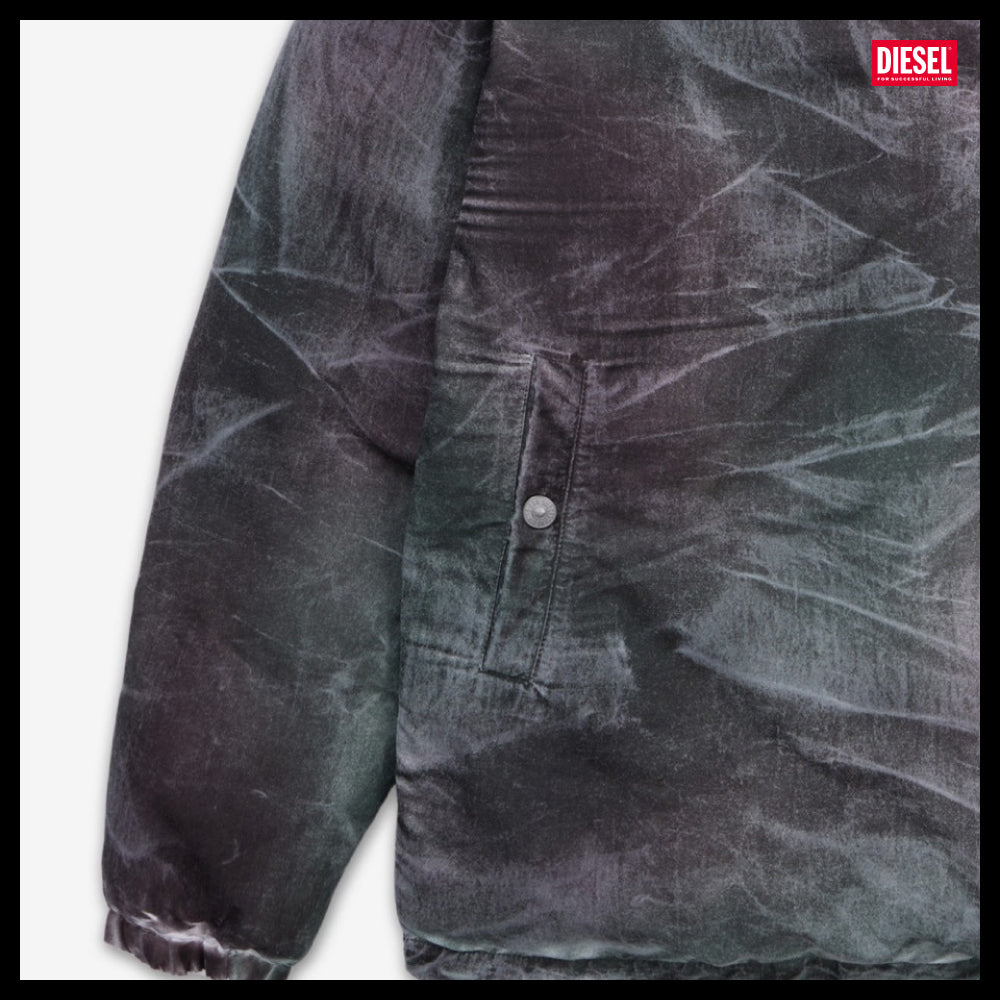 【DIESEL】W-Thug-JKT-Puppy Hoodie - Brown:Green