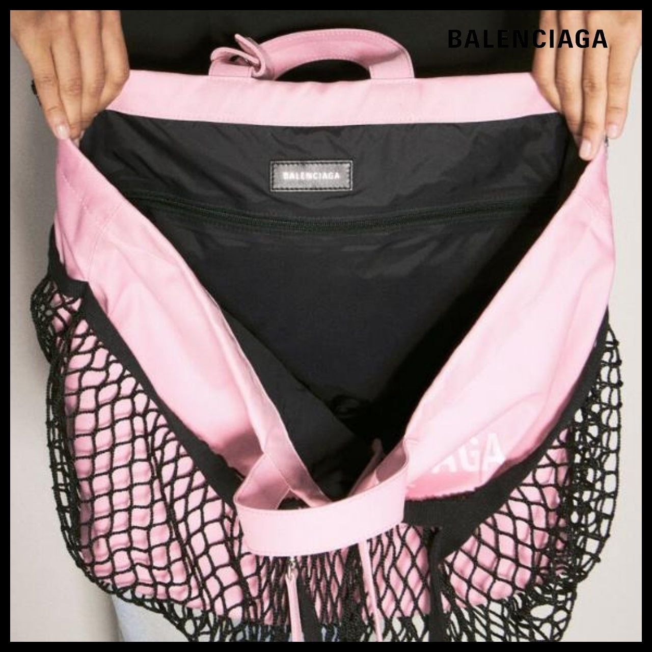 【BALENCIAGA】24/7 Medium Tote Bag Pink Black