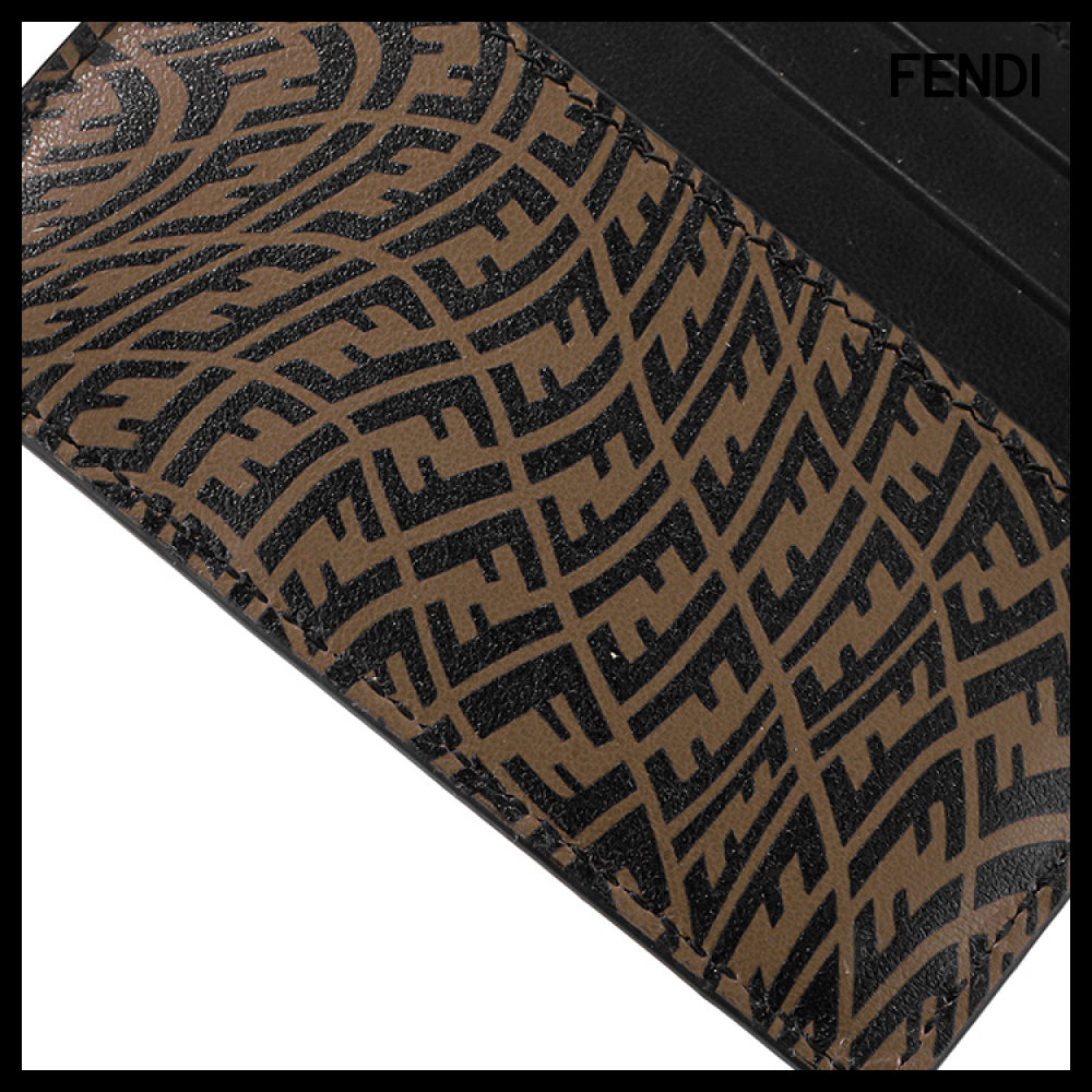【Fendi】Men's Card Wallet Logo Luxury