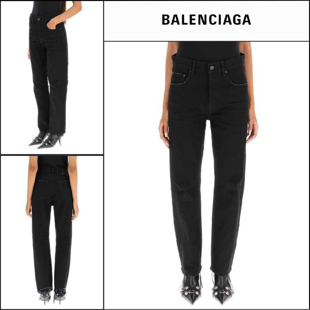 【BALENCIAGA】Destroyed Japanese Denim Pants
