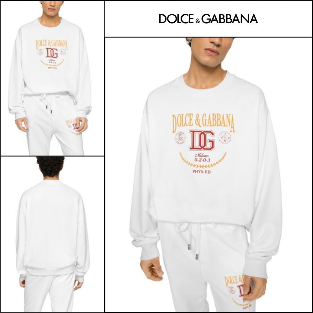 【Dolce&Gabbana】JERSEY SWEATSHIRT LOGO PRINT