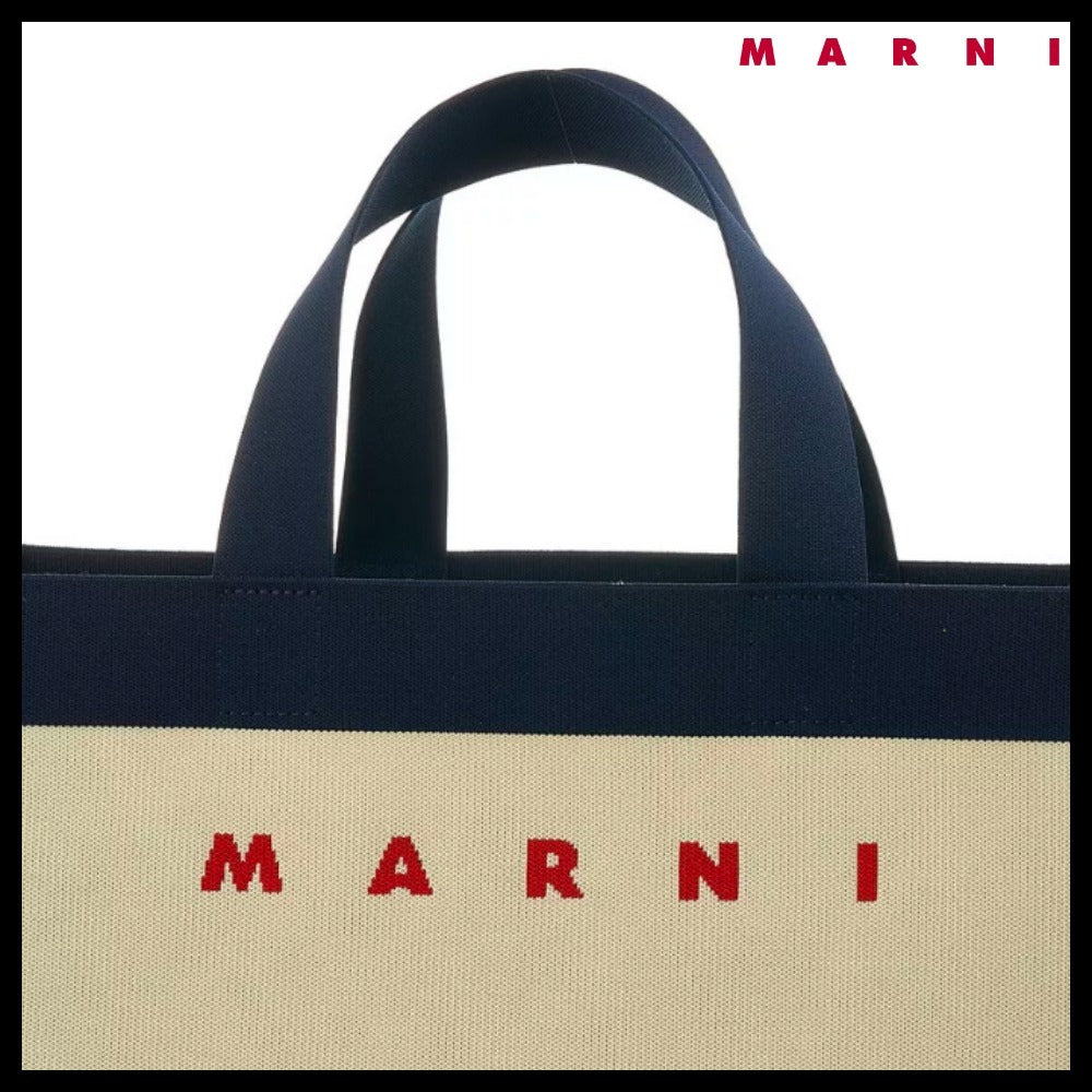 【MARNI】Jacquard Shopping Tote Bag
