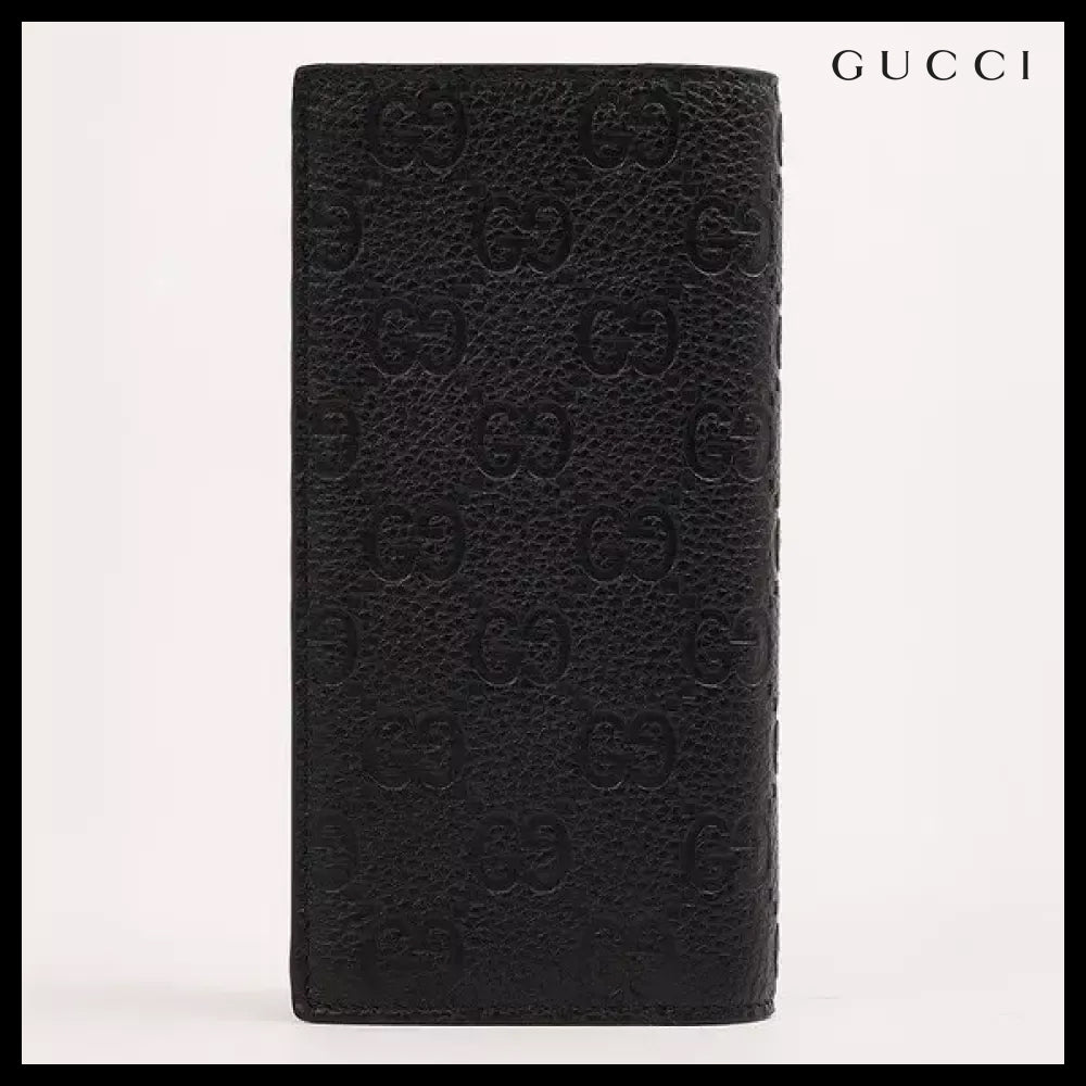 【Gucci】Men's GG Logo Vertical Wallet Luxury Logo