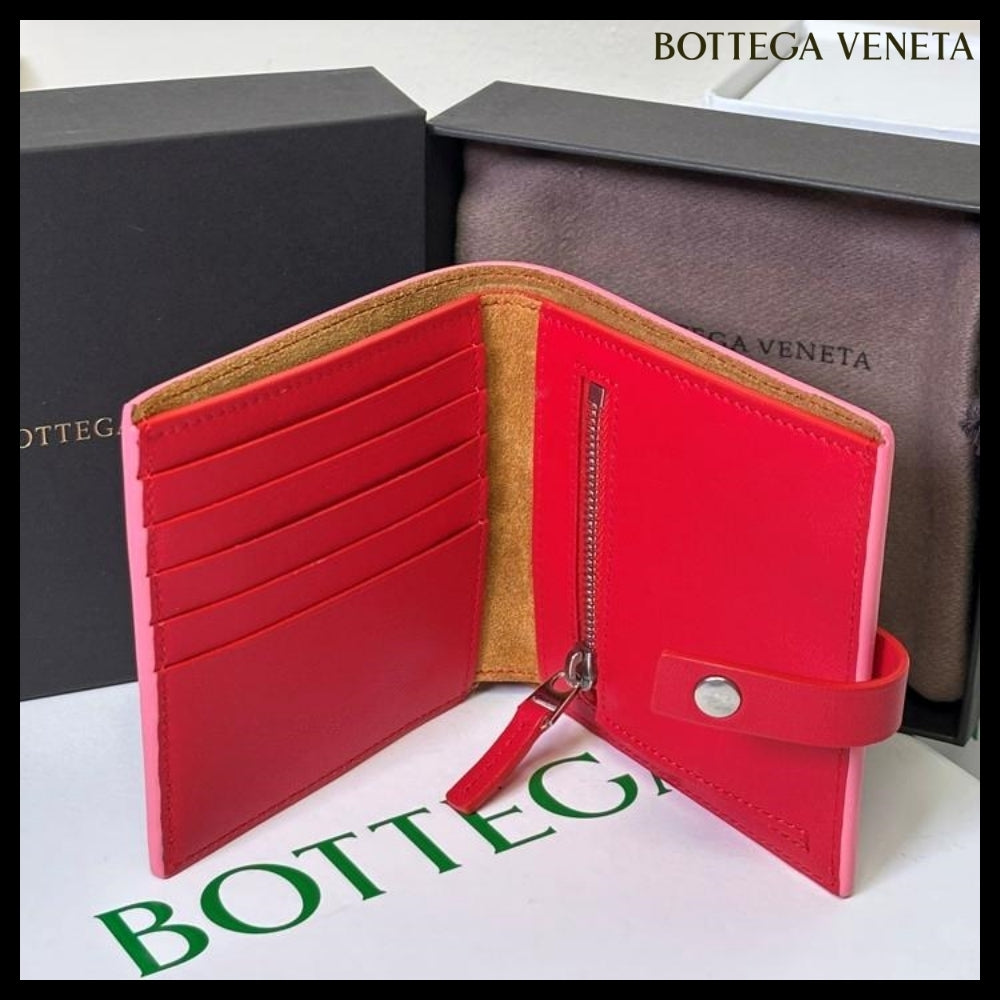 【BOTTEGA VENETA】ナッパ カーフ レザーツートーン二つ折り財布