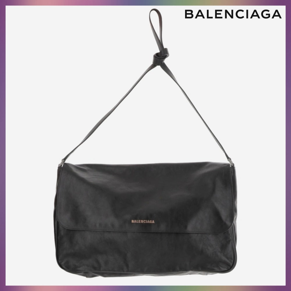 【BALENCIAGA】 GRUNGE LEATHER MEDIUM CROSSBODY BAG