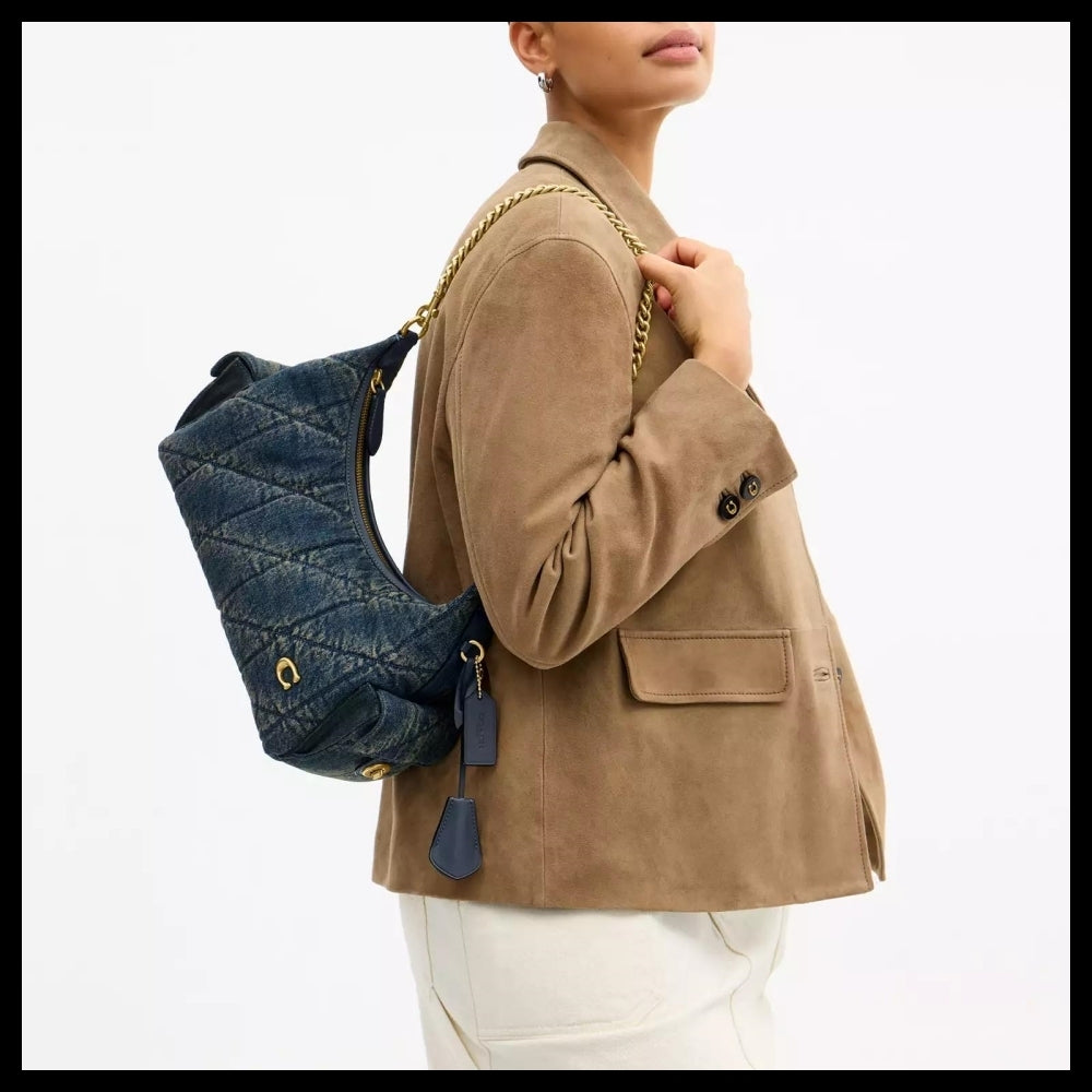【Coach】Pocket Juliet Bag 30 In Regenerative Cotton Denim