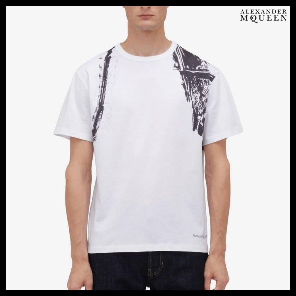 【Alexander Mcqueen】Fold Harness T-shirt in White/Black