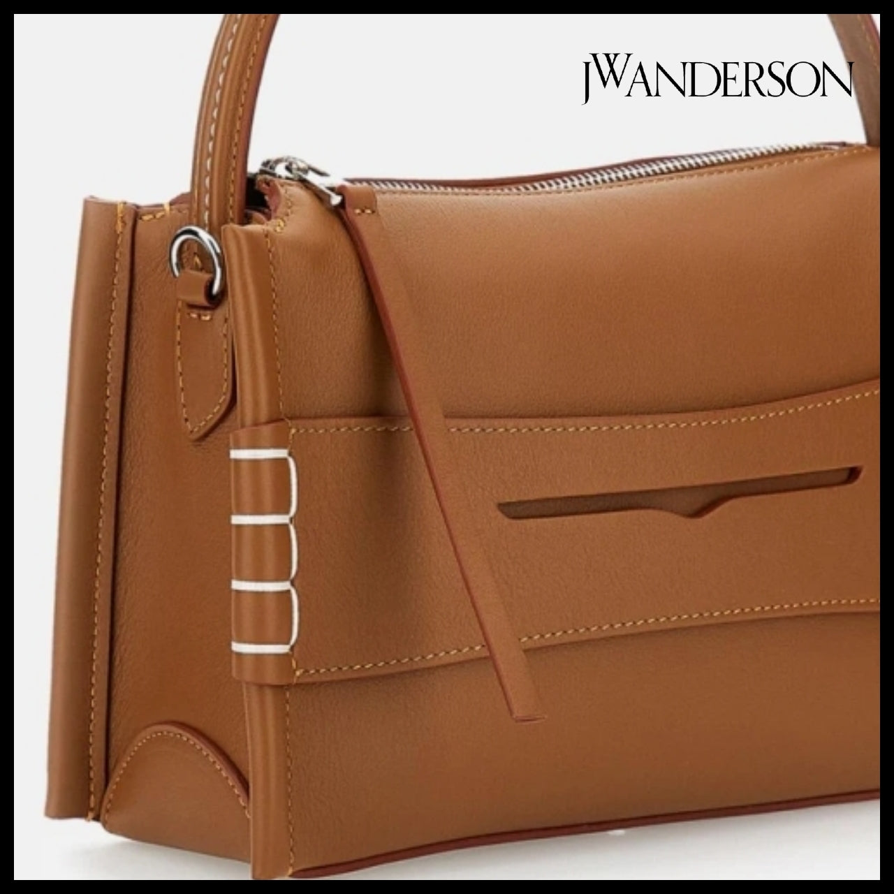 【JW ANDERSON】Brown Tote Bag structured tote