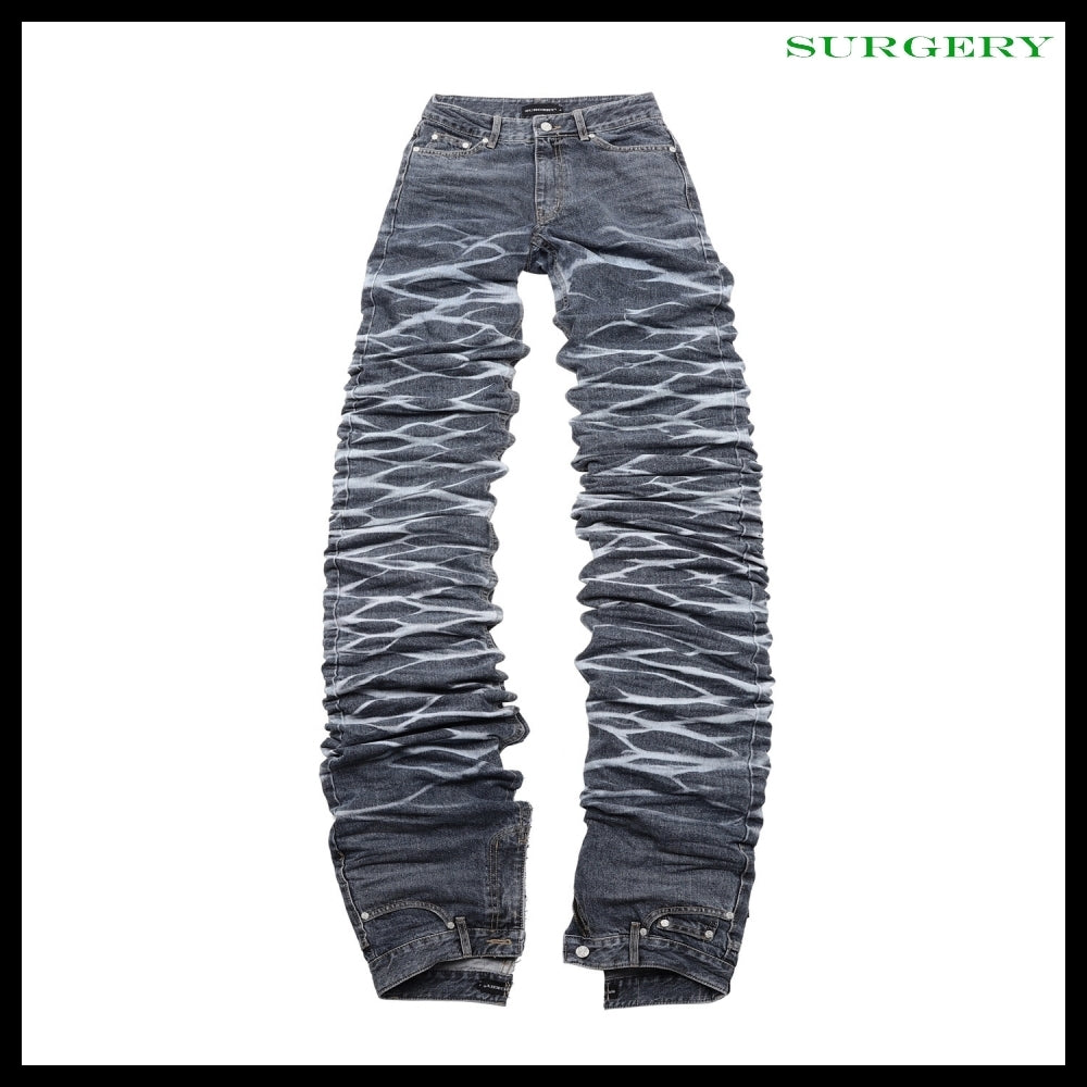 【SURGERY】Yoonseul Long Length Double Jeans Blue