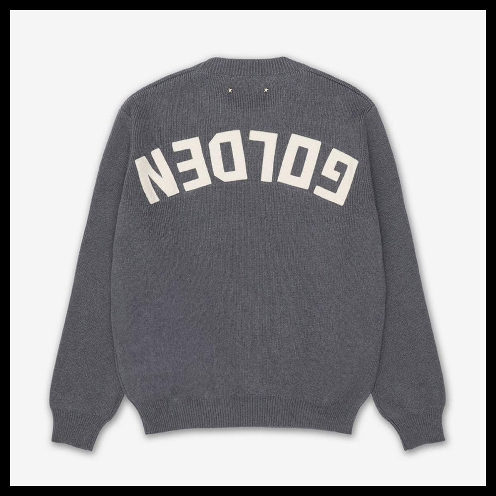 【Golden Goose】Boyfriend Crewneck Knit - Dark Gray Melange
