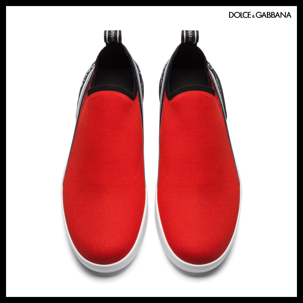 【Dolce & Gabbana】SLIP-ON PORTOFINO SNEAKERS IN MESH
