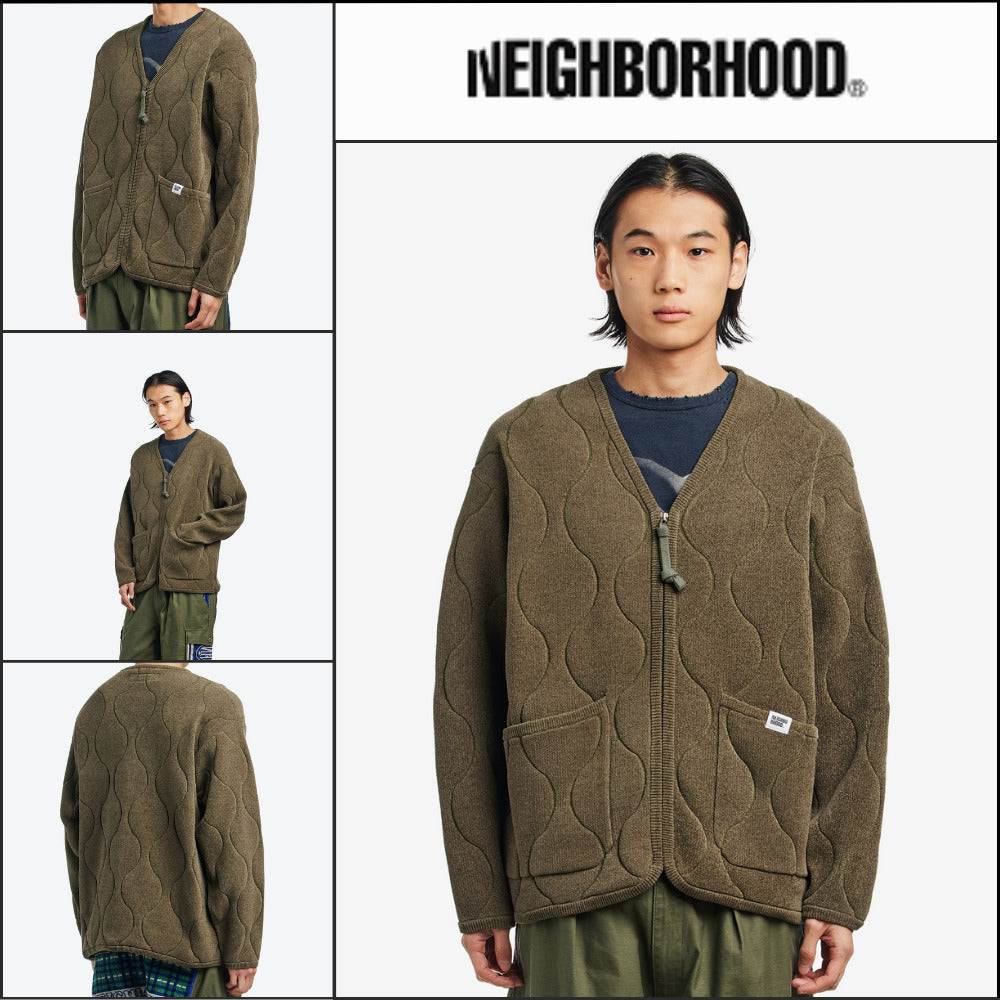 【NEIGHBORHOOD】QUILTING ZIP CARDIGAN OLIVE DRAB