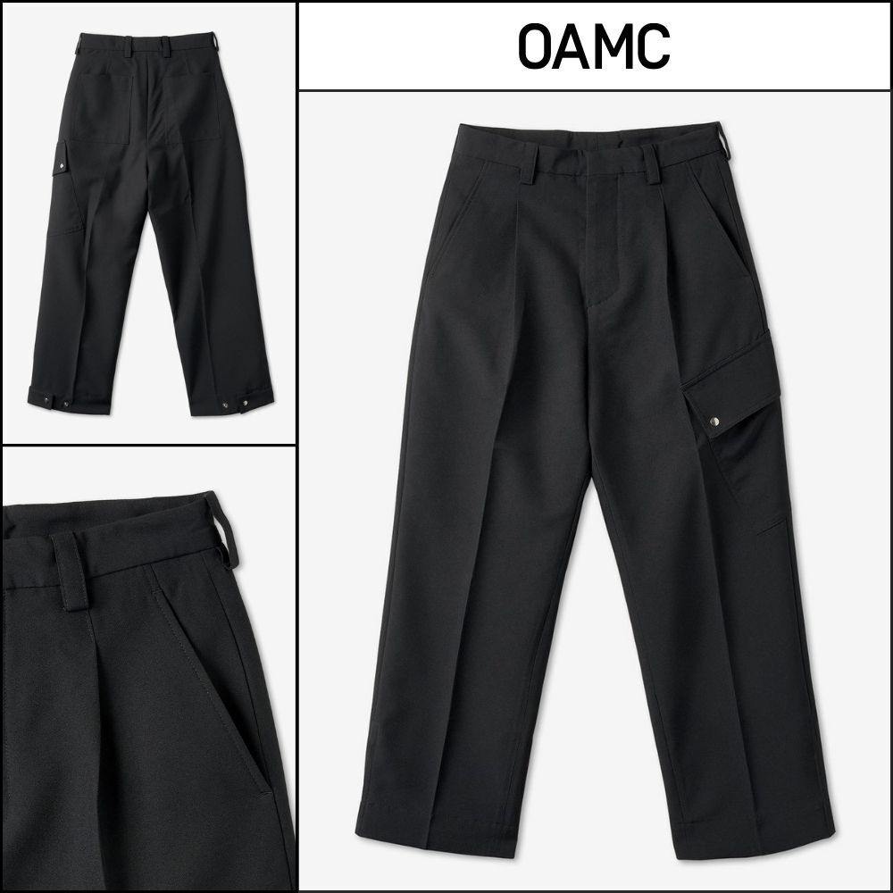 ◆OAMC◆ ストレート コンバイン クロップ パンツ ブラック