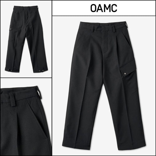 ◆OAMC◆ ストレート コンバイン クロップ パンツ ブラック