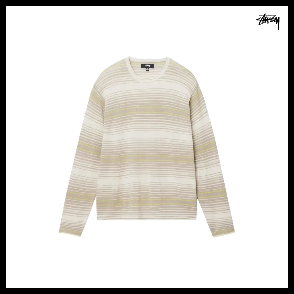 【STUSSY】Horizontal Stripe Sweater Natural