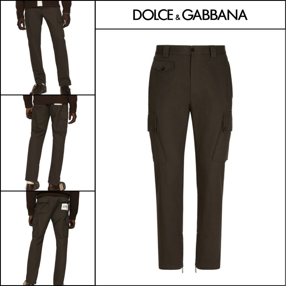 【Dolce & Gabbana】COTTON TWILL CARGO BIKER PANTS