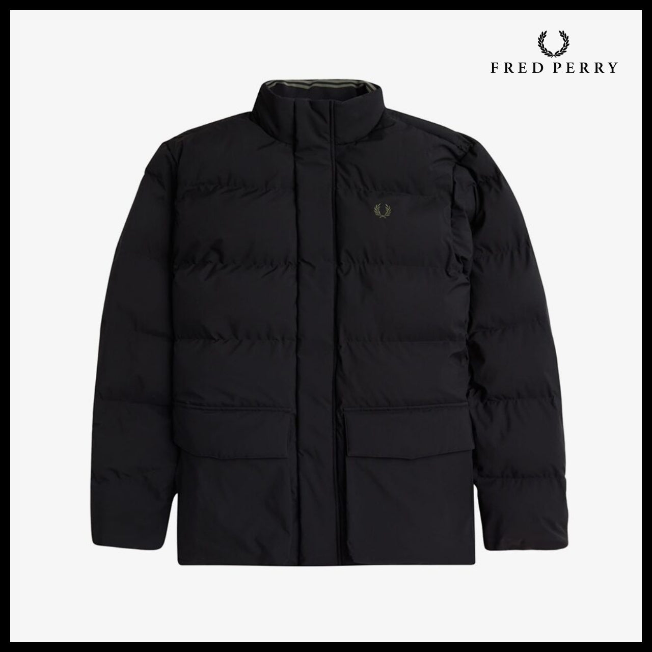 【FRED PERRY】Padded Pocket Detail Jacket Black