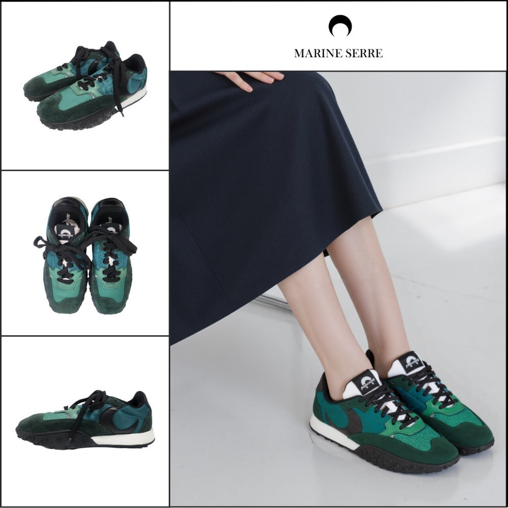 【MARINE SERRE】Women’s Green Moonwalk Sneakers