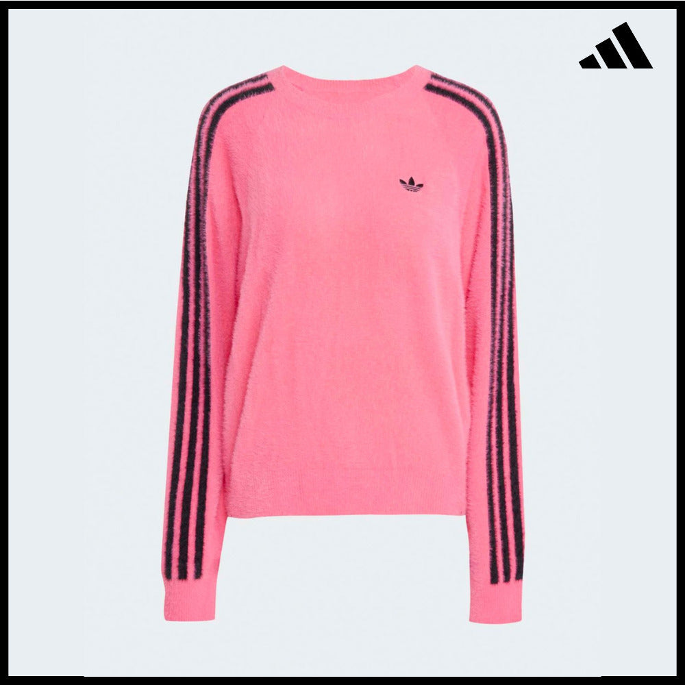 【ADIDAS】Holiday Lucid Pink Knit Sweater