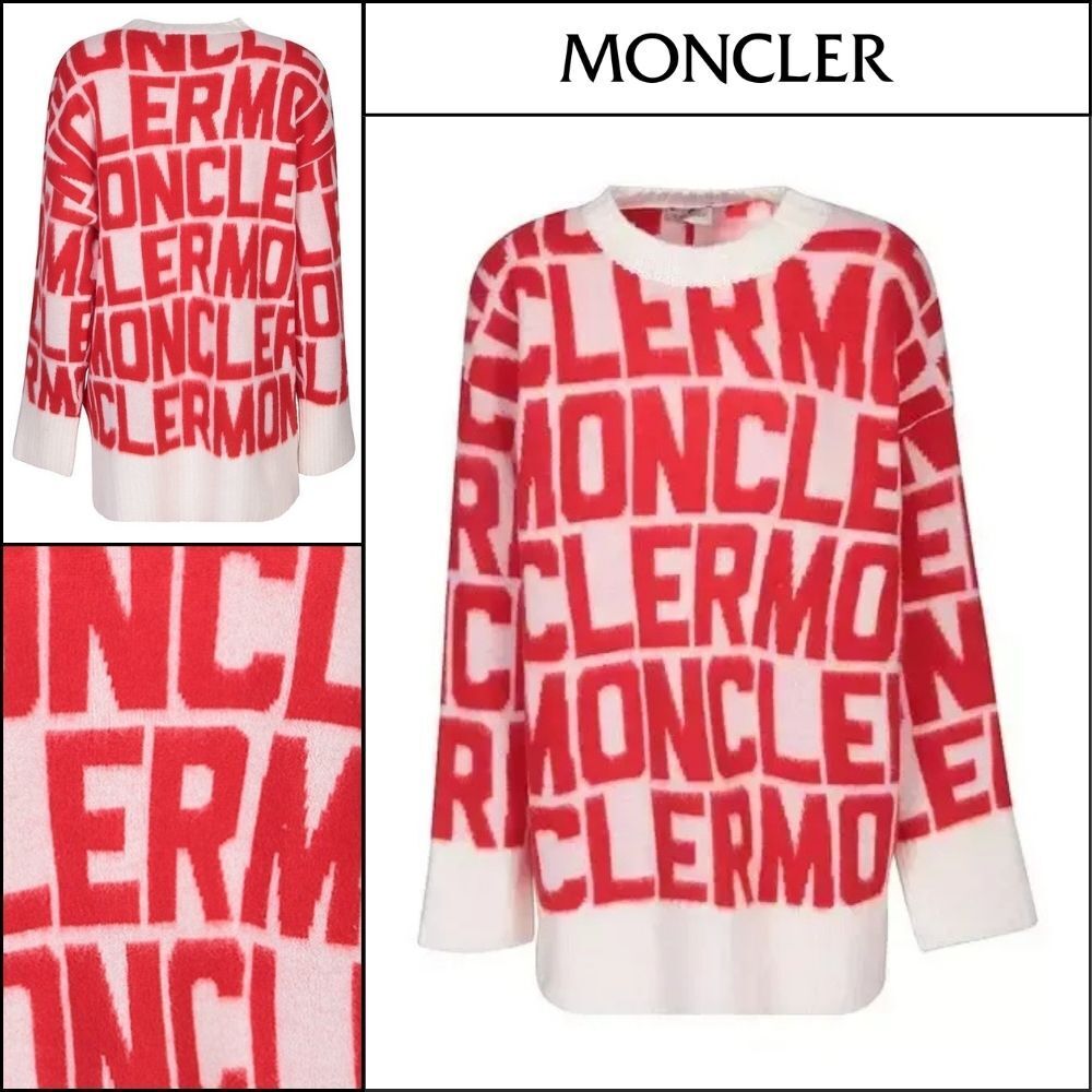 【MONCLER】Logo Wool Jacquard Sweater