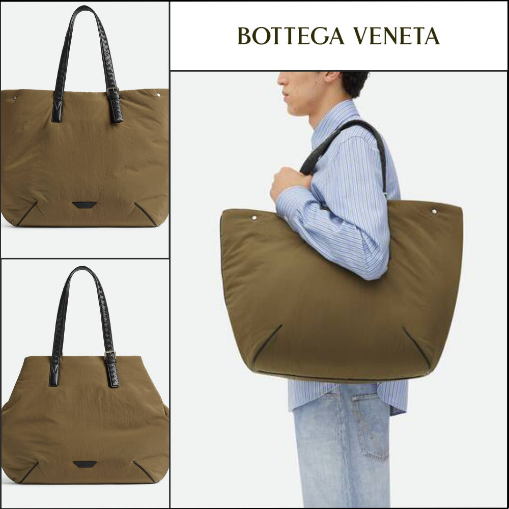 【BOTTEGA VENETA】CROSSROAD BUCKLE TOTE BAG MUD BLACK